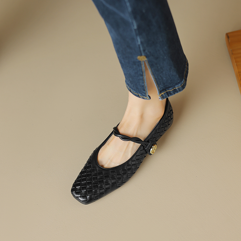 1 cm Italian-Style Soft Sole Leather Flats - Comfortable Fully Padded Interior for All-Day Wear