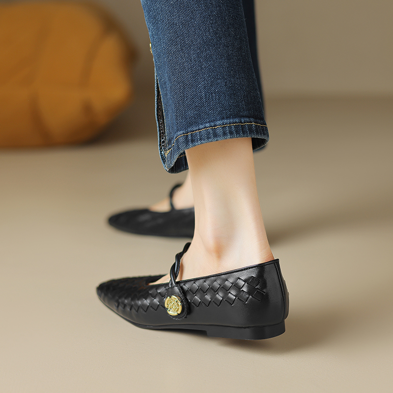 1 cm Italian-Style Soft Sole Leather Flats - Comfortable Fully Padded Interior for All-Day Wear