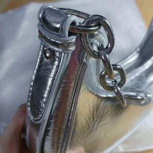 2023 Silver Underarm Bag for Women, Handheld Chain Baguette, Versatile High-End Shoulder Crossbody Bag