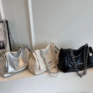 2023 Trendy Autumn Winter Chain Shoulder Crossbody Bag, Versatile Large Capacity Underarm Bag for Women