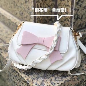 2023 Women's Bow Detail Pleated Cloud Bag - Soft Round Crossbody Shoulder Bag, Versatile Small Handbag for Everyday Use