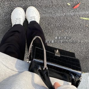 2023 Women's Crocodile Pattern Tote Bag - Small Square Handbag, Versatile Shoulder Crossbody Style, Trendy and Fashionable