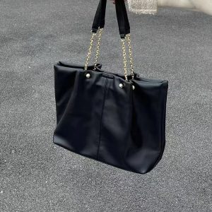 2023 Women's Soft Leather Large Capacity Tote Bag - High-End Niche Design, Perfect for College Students, Handheld & Shoulder Style