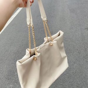 2023 Women's Soft Leather Large Capacity Tote Bag - High-End Niche Design, Perfect for College Students, Handheld & Shoulder Style