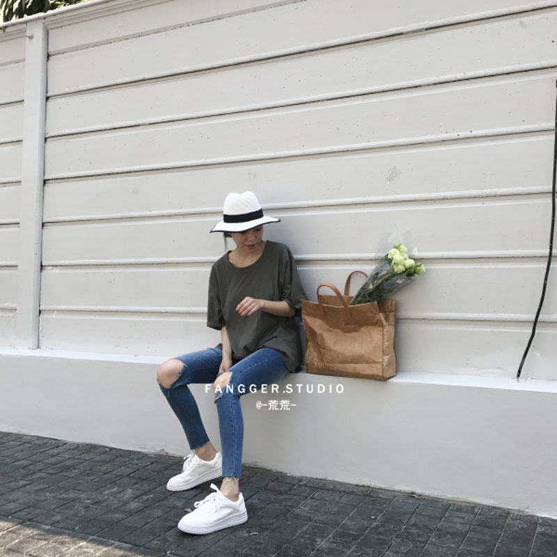 2024 Korean Style Women's Shoulder Crossbody Bag, Vintage Large Capacity Kraft Paper Tote for Everyday Use