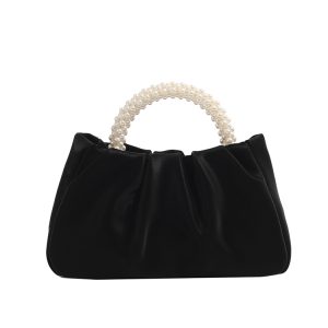2024 Pearl Handbag - Casual Versatile Shoulder Bag with Matte Texture and Wrinkled Cloud Design, Trendy Crossbody Style