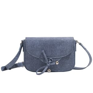 2024 Small Denim Square Bag with Bow - Fashionable Versatile Shoulder Crossbody Bag for Women, Trendy Y2K Style
