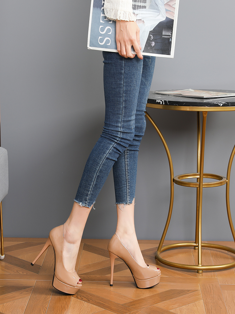 2025 New Style Waterproof Super High Heels Women's Stiletto Sandals - 12CM Peep Toe Nightclub Fashion Platform Shoes 2025 New Style Waterproof Super High Heels Women's Stiletto Sandals - 12CM Peep Toe Nightclub Fashion Platform Shoes