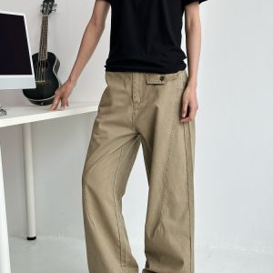 2025 New Wide-Leg Curved Knife Casual Pants for Men and Women - Straight-Leg Loose Fit, Trendy Unisex Fashion