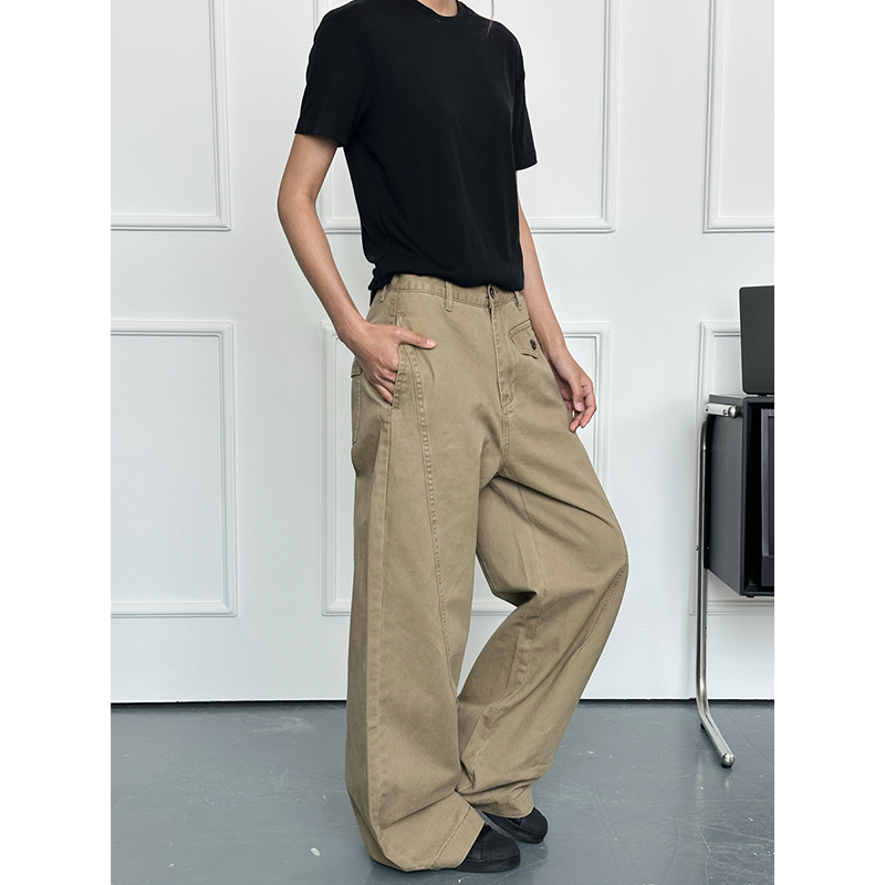 2025 New Wide-Leg Curved Knife Casual Pants for Men and Women - Straight-Leg Loose Fit, Trendy Unisex Fashion