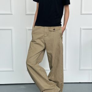 2025 New Wide-Leg Curved Knife Casual Pants for Men and Women - Straight-Leg Loose Fit, Trendy Unisex Fashion