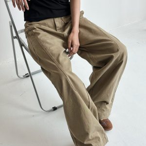 2025 New Wide-Leg Curved Knife Casual Pants for Men and Women - Straight-Leg Loose Fit, Trendy Unisex Fashion