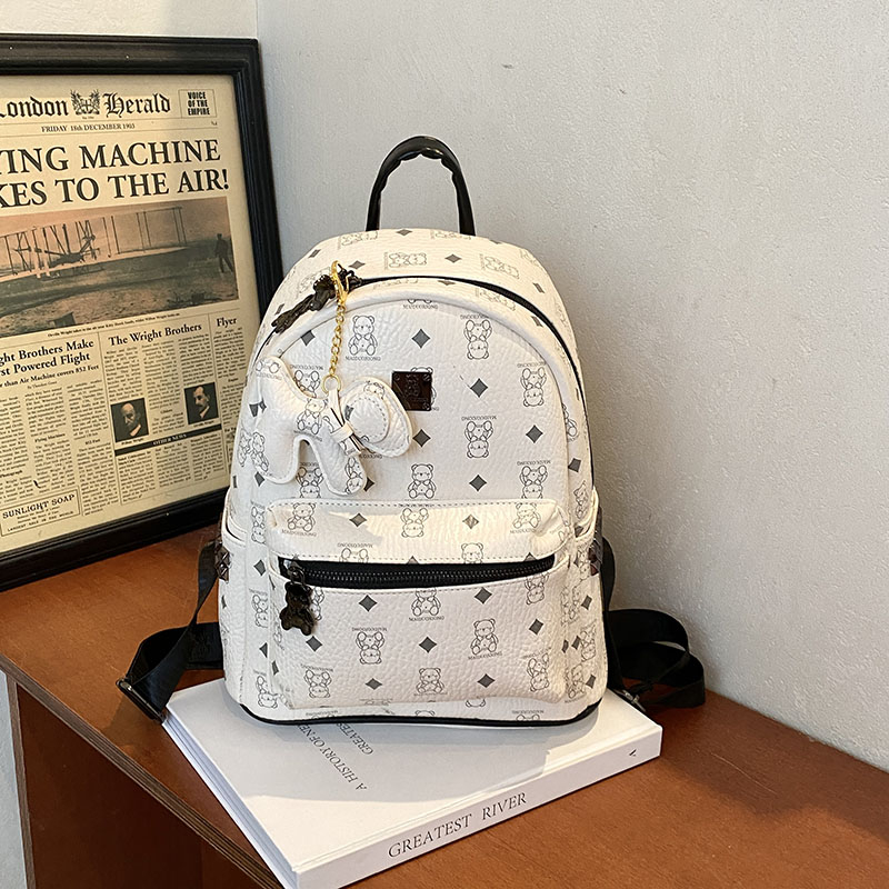 2025 New Women's Mini Backpack - Double Shoulder Design, Versatile Small Bag with Cute Maiduo Bear Print 2025 New Women's Mini Backpack - Double Shoulder Design, Versatile Small Bag with Cute Maiduo Bear Print
