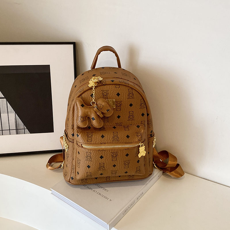 2025 New Women's Mini Backpack - Double Shoulder Design, Versatile Small Bag with Cute Maiduo Bear Print 2025 New Women's Mini Backpack - Double Shoulder Design, Versatile Small Bag with Cute Maiduo Bear Print