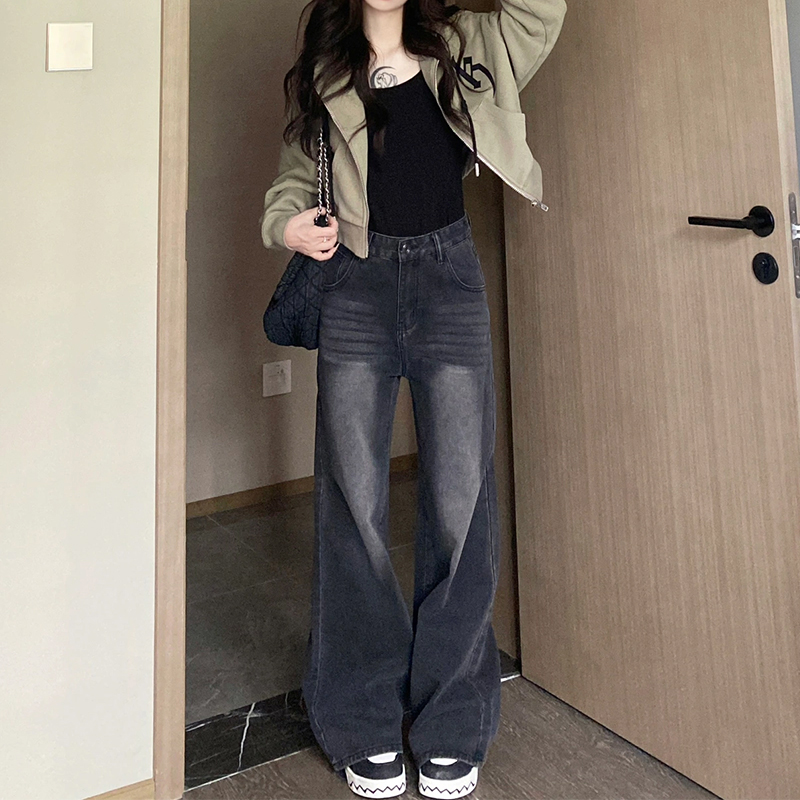 2025 Straight-Leg Jeans for Women, Narrow Wide-Leg Pants for Petite & Plus-Size, Slimming Loose Fit Fashion 2025 Straight-Leg Jeans for Women, Narrow Wide-Leg Pants for Petite & Plus-Size, Slimming Loose Fit Fashion