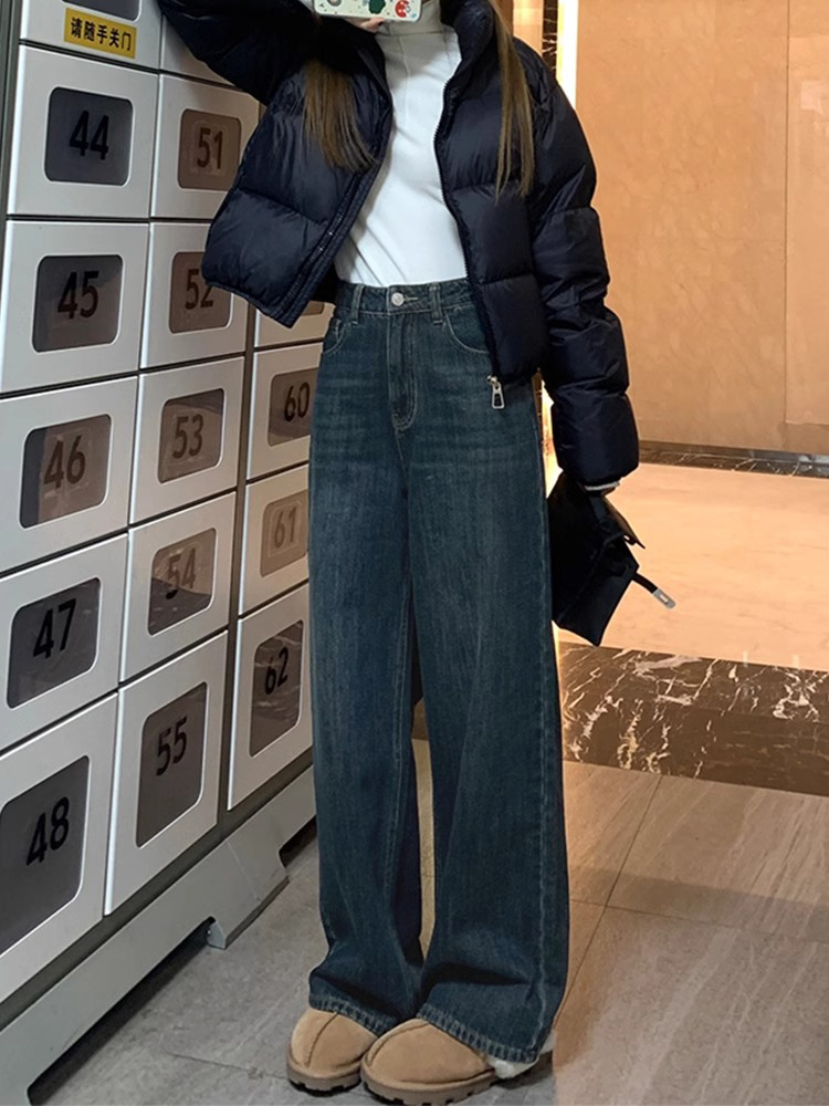 2025 Straight-Leg Jeans for Women, Narrow Wide-Leg Pants for Petite & Plus-Size, Slimming Loose Fit Fashion 2025 Straight-Leg Jeans for Women, Narrow Wide-Leg Pants for Petite & Plus-Size, Slimming Loose Fit Fashion