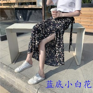 2025 Summer A-Line Floral Beach Skirt for Curvy Hips & Thighs - Irregular Long Design, Perfect for Boho and Y2K Styles