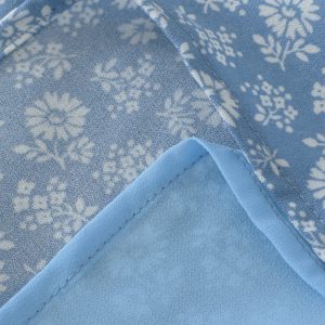 2025 Summer Blue Floral Dress for Petite Women - French-Style Vacation Short Dress