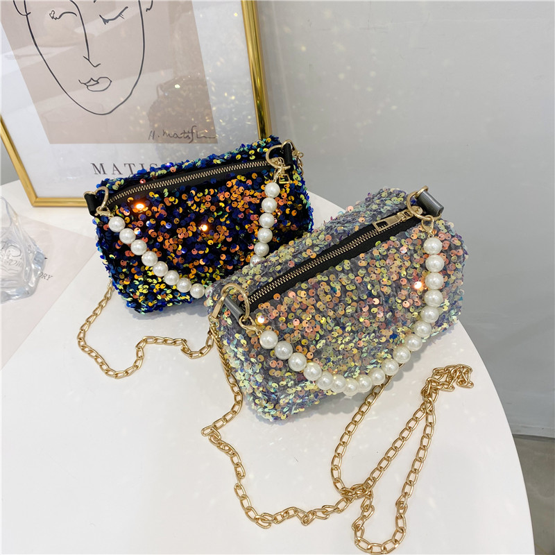 2025 Summer High-End Sequined Crossbody Bag - Versatile Women's Shoulder Bag in Niche Fashion Style