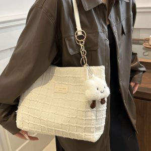 2025 Summer Minimalist High-End Large Handbag for Women - Versatile Shoulder Tote Bag with Spacious Capacity for Commuting