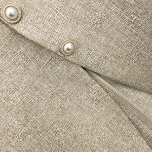 2025 Summer Off-White Women's Vintage High-End Short Suit Jacket - Chic 90s Inspired Design