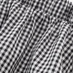 2025 Summer Ruffled Spliced Plaid Mid-Length Skirt with Elastic Waist for Women - Trendy Casual Fashion