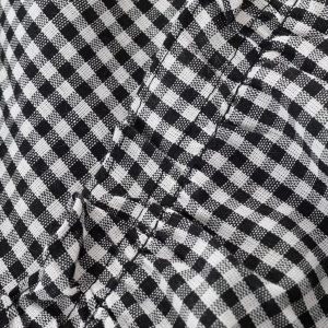 2025 Summer Ruffled Spliced Plaid Mid-Length Skirt with Elastic Waist for Women - Trendy Casual Fashion