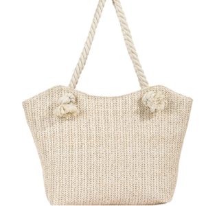 2025 Summer Straw Woven Shoulder Bag for Women - Large Capacity High-Quality Commuting Tote, Trendy Niche Design