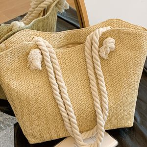 2025 Summer Straw Woven Shoulder Bag for Women - Large Capacity High-Quality Commuting Tote, Trendy Niche Design