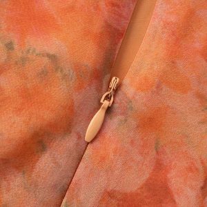2025 Summer Women's Floral Spaghetti Strap Dress - French Style Vacation Long Orange Dress for Effortless Elegance