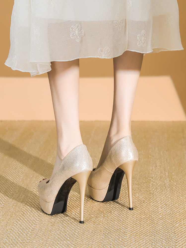 2025 Summer Women's High Heels Peep Toe Stiletto Platform Shoes - Sexy 12CM Waterproof Party Footwear 2025 Summer Women's High Heels Peep Toe Stiletto Platform Shoes - Sexy 12CM Waterproof Party Footwear