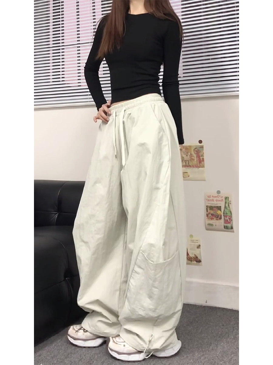 2025 Women's American Casual Cargo Pants, Loose Straight Wide-Leg Hip-Hop Style, Street Dance Fashion 2025 Women's American Casual Cargo Pants, Loose Straight Wide-Leg Hip-Hop Style, Street Dance Fashion