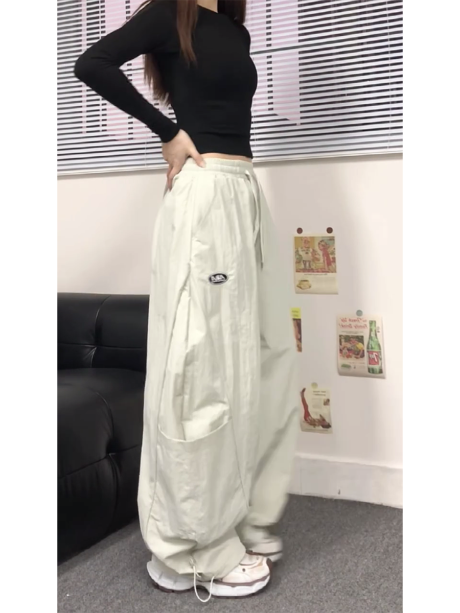 2025 Women's American Casual Cargo Pants, Loose Straight Wide-Leg Hip-Hop Style, Street Dance Fashion 2025 Women's American Casual Cargo Pants, Loose Straight Wide-Leg Hip-Hop Style, Street Dance Fashion