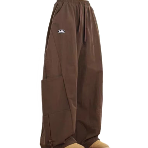 2025 Women's American Casual Cargo Pants, Loose Straight Wide-Leg Hip-Hop Style, Street Dance Fashion