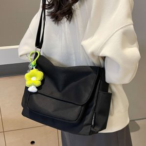 2025 Women's Canvas Single Shoulder Bag - Casual Korean Style Crossbody for College Commuting - Fresh Look