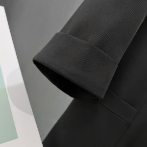 2025 Women's Casual Black Suit Jacket - Thin High-Quality Blazer for Summer Professional Attire, Versatile Office Wear