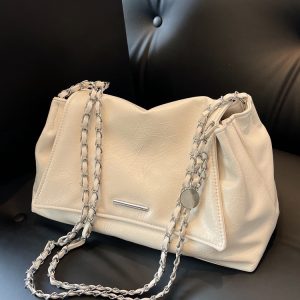 2025 Women's Casual Chain Tote Bag - Large Capacity Underarm Shoulder Crossbody Bag for Everyday Fashion