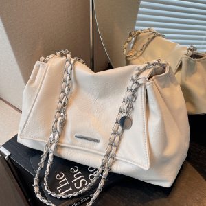2025 Women's Casual Chain Tote Bag - Large Capacity Underarm Shoulder Crossbody Bag for Everyday Fashion