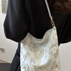 2025 Women's Chinese-Style Bucket Bag - Versatile Casual Shoulder Bag with Large Capacity for Commuting and Everyday Use