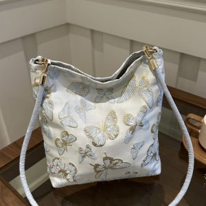 2025 Women's Chinese-Style Bucket Bag - Versatile Casual Shoulder Bag with Large Capacity for Commuting and Everyday Use