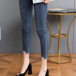 2025 Women's Color-Block High Heels with Metal Buckle, Trendy Chunky Square Toe Shoes, Versatile Shallow Mouth Design