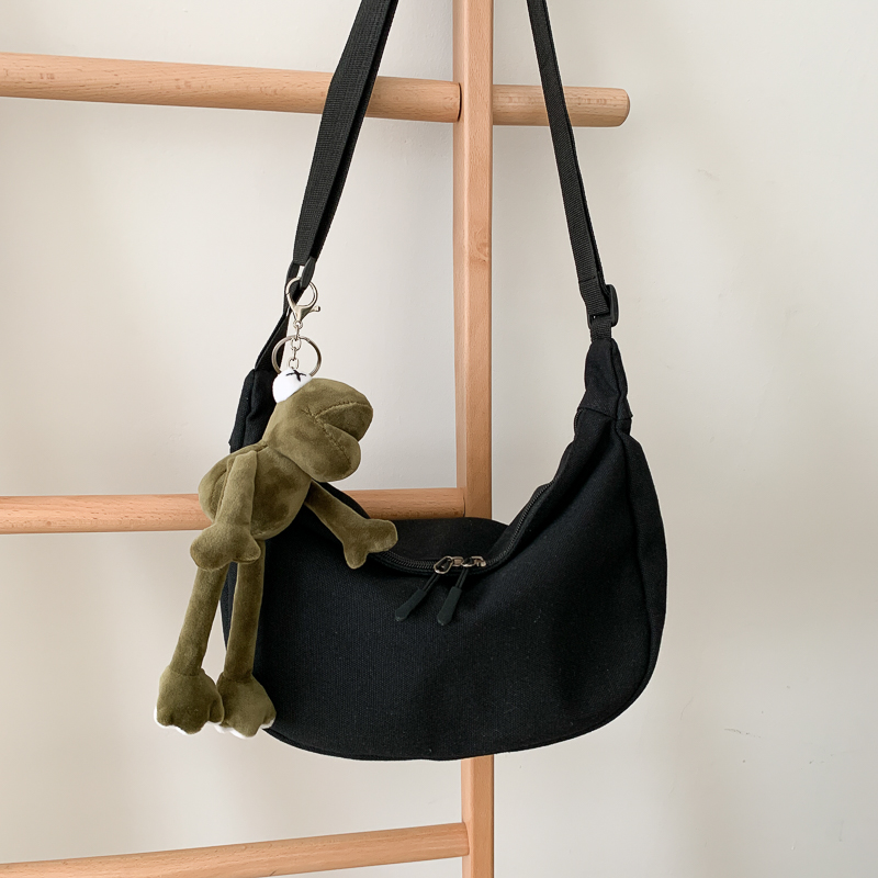 2025 Women's Large Capacity Canvas Shoulder Crossbody Bag - Solid Color Versatile Casual Style