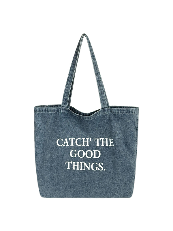 2025 Women's Large Capacity Denim Canvas Tote Bag, Casual Versatile Shoulder Bag in Trendy Style 2025 Women's Large Capacity Denim Canvas Tote Bag, Casual Versatile Shoulder Bag in Trendy Style