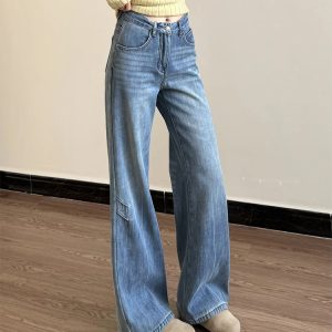 2025 Women's Plus Size Cowboy Flared Pants, High Waist Straight Loose Trousers for Curvy Girls, Trendy Western Style