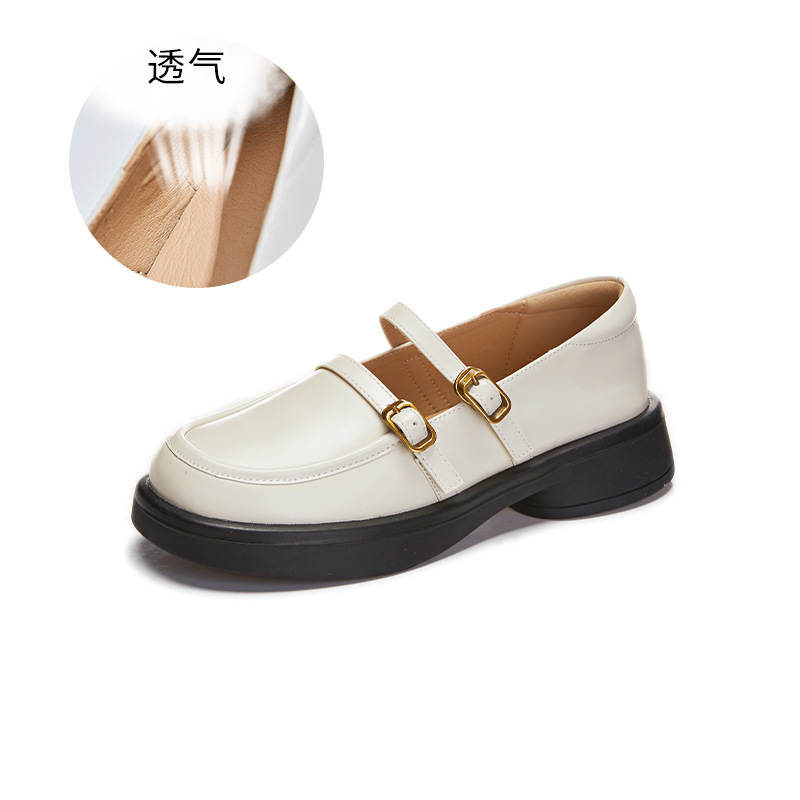 3.2 cm Soft Sole Genuine Leather Mary Jane Shoes for Women - Italian Style Comfortable Spring Footwear