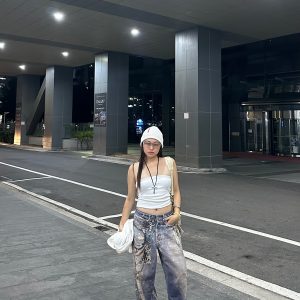 3D Deep Reshape Grunge Aged Layered Chain Print Loose Baggy Straight Pants for Y2K Style Fashion