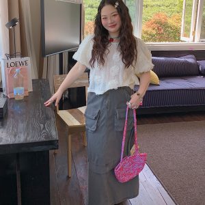 3D Floral Lace T-Shirt for Women, Short Sleeve, Summer 2025 Unique Design, Y2K Inspired Top