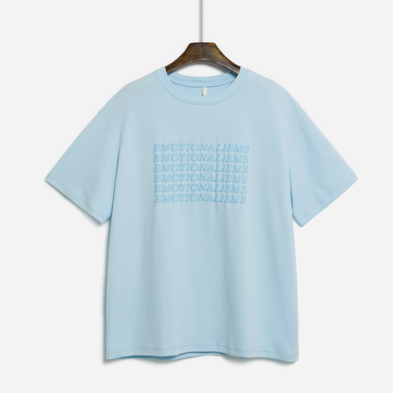 3D Letter Short Sleeve T-Shirt for Women - Loose Fit Summer Top - Trendy 2025 Style