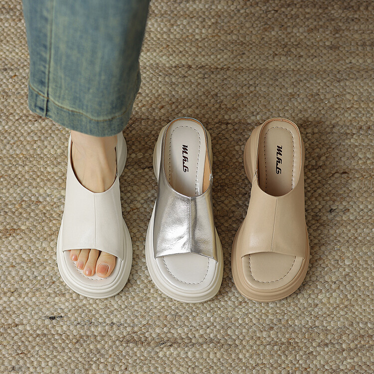 6 cm Thick Sole Italian-Style Soft Sole Shoes - Comfortable Genuine Leather for All-Day Wear - Age-Reducing Footwear