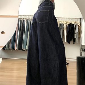 A-Line Wide-Leg Denim Pants for Women, Loose Fit, Casual Style, Flattering for Pear-Shaped Figures, 2025 Trendy Fashion